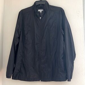 Lady Hagen Jacket black lightweight Windbreaker,lined,zip up jacket ,size XL